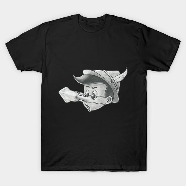 Pinocchio With Face Mask T-Shirt by Emart